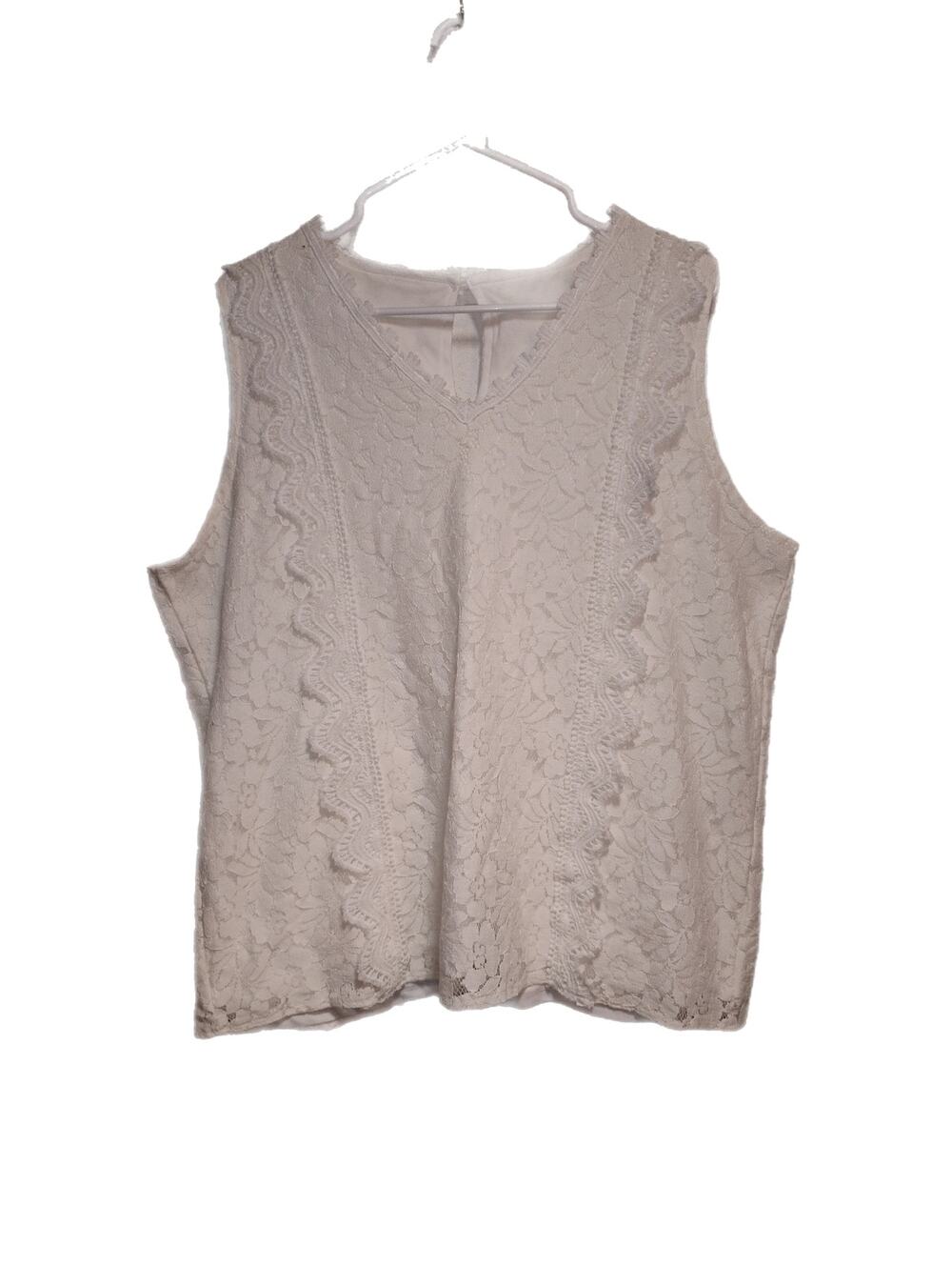 Women's White Tank Size 2X